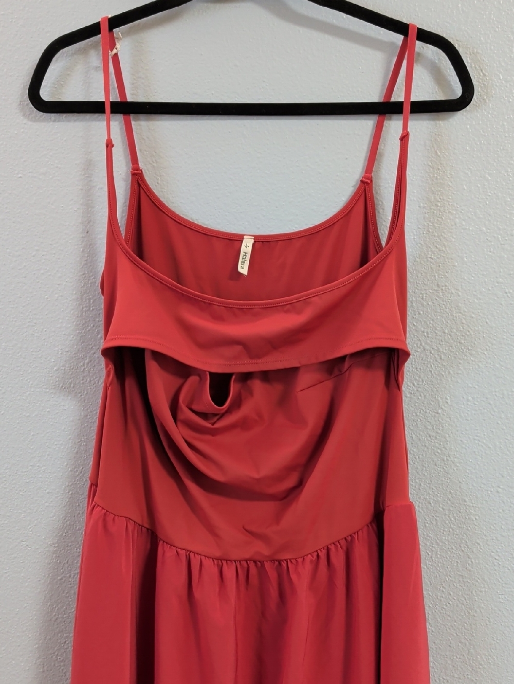HALARA Breezeful™ Pocket Flowy Flare Spaghetti Strap Maxi Dress in Kapok Red - Picture 4 of 9